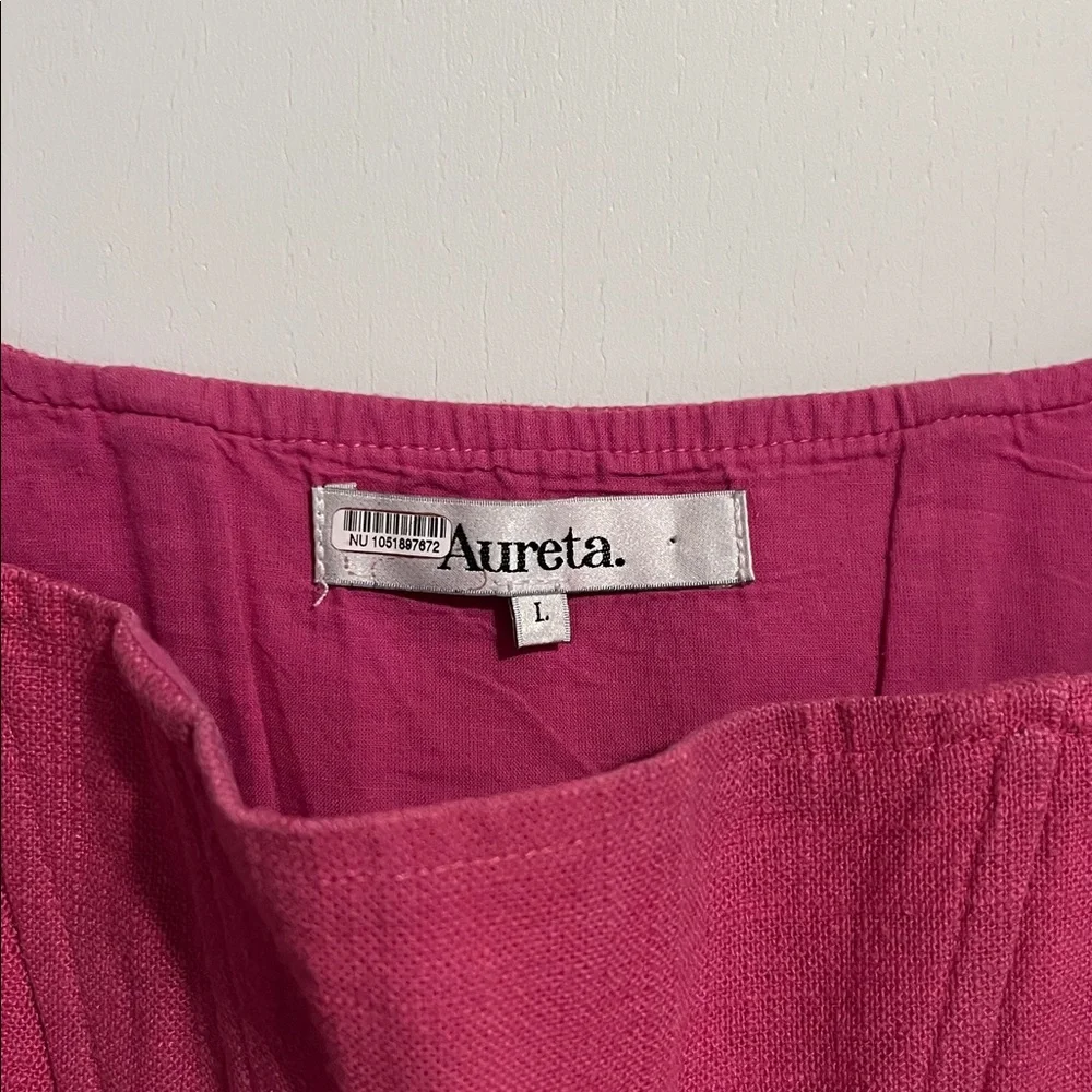 Aureta Revolve Sophia Bustier Corset fuchsia crop top neckline Size L romantic - Picture 3 of 4